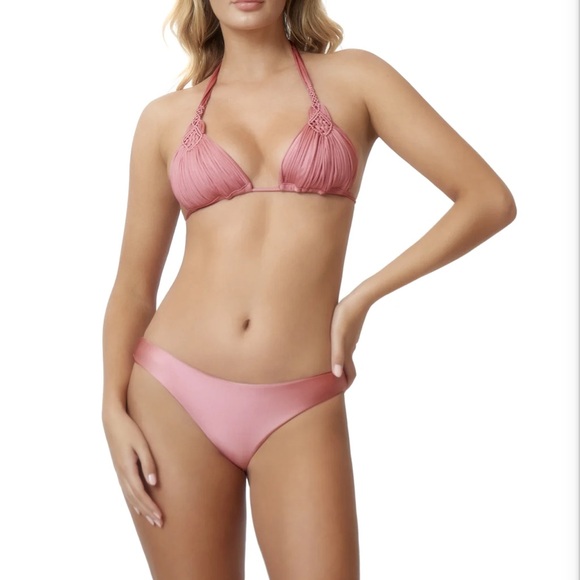NWT PQ SWIM Pink Pearl Basic Ruched Bottoms 
Full / Small - Picture 6 of 6